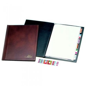 PORTAMENÚ INTERNACIONAL CON 6 FUNDAS TRANSPARENTES FOLIO COLOR NEGRO GRAFOPLAS
