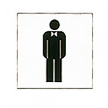 PICTOGRAMA ADHESIVO 114X114 MM. LAVABO CABALLEROS APLI