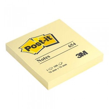 NOTAS ADHESIVAS 76X76 MM. 100 HOJAS POST-IT