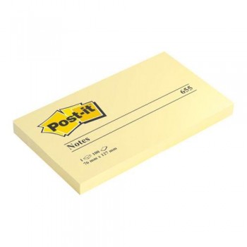 NOTAS ADHESIVAS 76X127 MM. 100 HOJAS POST-IT