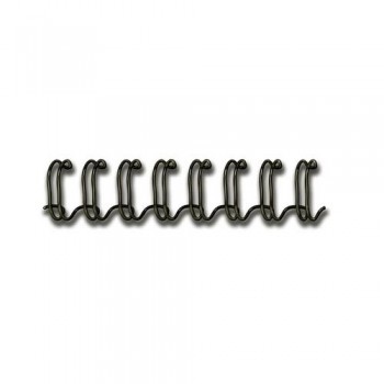 CAJA 100 UNIDADES CANUTILLO WIRE-O PASO 3:1 Nº4 6,3MM. 1/4\c NEGRO 21-35 HOJAS