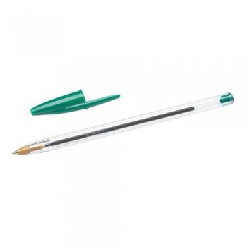 BOLÍGRAFO TINTA ACEITE PUNTA 1 MM VERDE BIC CRISTAL
