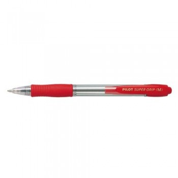 BOLÍGRAFO RETRÁCTIL 1 MM. TINTA ACEITE ROJO PILOT SUPER GRIP