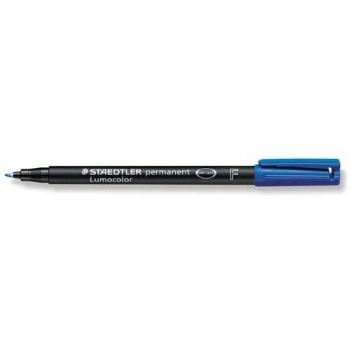 ROTULADOR PERMANENTE PUNTA F 0,6 MM AZUL LUMOCOLOR 318 SUPERFINO STAEDTLER
