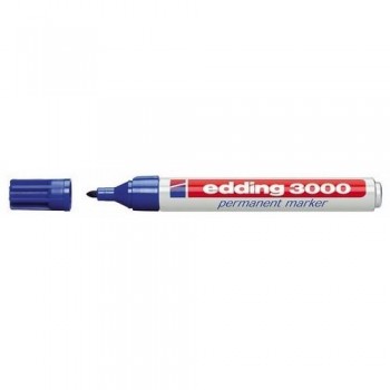MARCADOR PERMANENTE PUNTA REDONDA 1,5-3 MM AZUL EDDING 3000