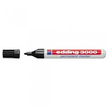 MARCADOR PERMANENTE PUNTA REDONDA 1,5-3 MM NEGRO EDDING 3000
