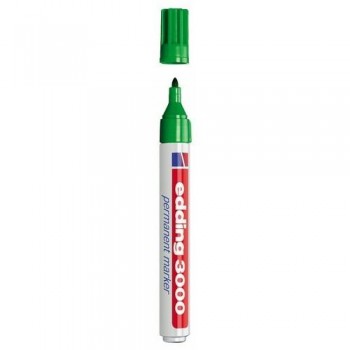 MARCADOR PERMANENTE PUNTA REDONDA 1,5-3 MM VERDE EDDING 3000