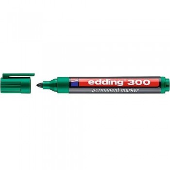 ROTULADOR PERMANENTE PUNTA 1,5-3MM EDDING 300 VERDE