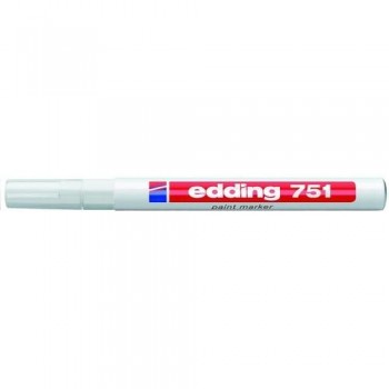 MARCADOR PERMANENTE TINTA OPACA PUNTA REDONDA 0,8 MM. BLANCO EDDING 780