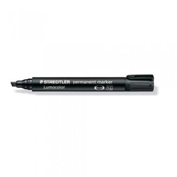 MARCADOR PERMANENTE PUNTA BISELADA 2-5MM. NEGRO LUMOCOLOR 350 STAEDTLER