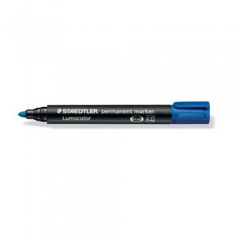MARCADOR PERMANENTE PUNTA REDONDA 2 MM. AZUL LUMOCOLOR 352 STAEDTLER