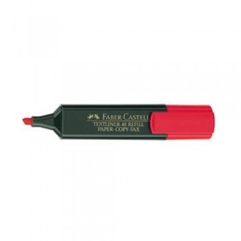 ROTULADOR FLUORESCENTE PUNTA BISELADA 1-5 MM ROJO FABER CASTELL