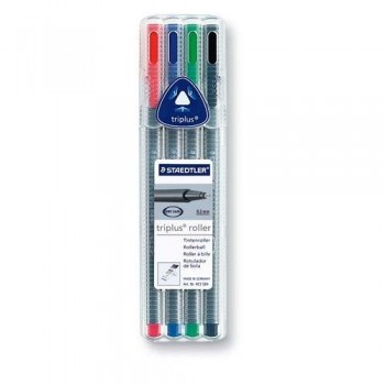 ROLLER PUNTA BOLA CAJA 4 UNIDADES TRIPLUS ROLLER STAEDTLER