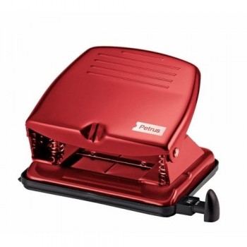 TALADRO SOBREMESA 20 HOJAS METÁLICO ROJO PETRUS 65