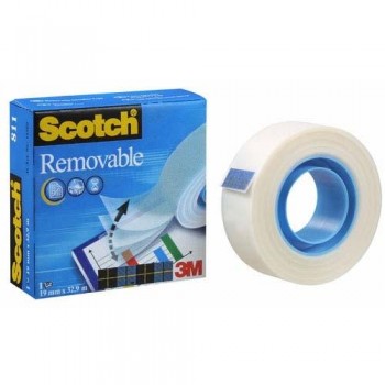 CINTA ADHESIVA INVISIBLE REMOVIBLE 33MX19MM. SCOTCH