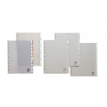 SEPARADOR A4 PP 12 POSICIONES CON VISOR MESES GRIS ELBA