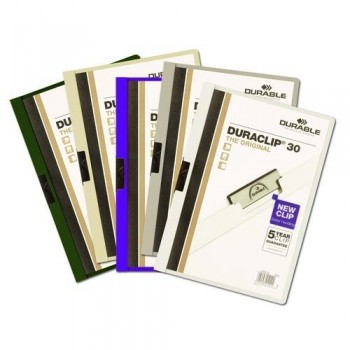 DOSSIER A4 PINZA ACERO 30 HOJAS BLANCO DURACLIP DURABLE