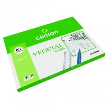 PAPEL VEGETAL A3 90/95 GR 250 HOJAS CANSON