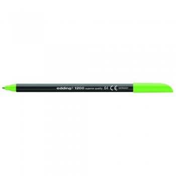 ROTULADOR BASE AGUA PUNTA 0,5-10MM. VERDE FLUOR EDDING 1200
