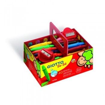 CERA BLANDA BEBÉ SCHOOLPACK 40 UN.+2 SACAPUNTAS GIOTTO BE-B