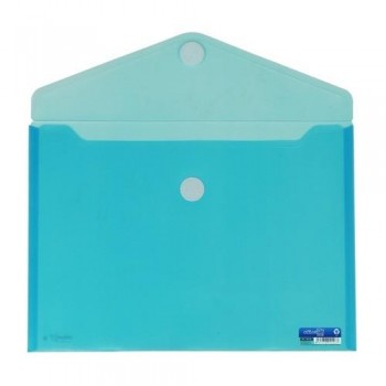 SOBRE A4+ PP CIERRE DE VELCRO 335 X250 MM AZUL OFFICE BOX