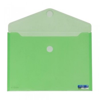 SOBRE A4+ PP CIERRE DE VELCRO 335 X250 MM VERDE OFFICE BOX