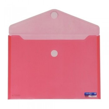 SOBRE A4+ PP CIERRE DE VELCRO 335 X250 MM ROJO OFFICE BOX