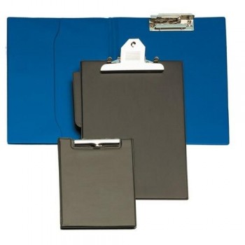 CARPETA FOLIO CON CLIP TROQUELADO MAS BOLSA AZUL