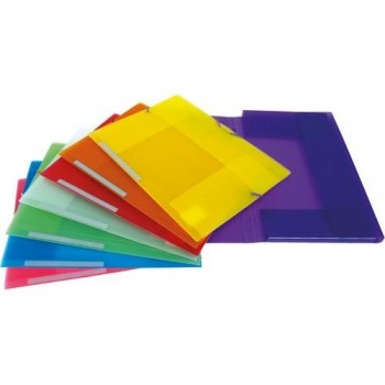 CARPETA GOMAS FOLIO 3 SOLAPAS PP COLORGRAF NATURAL