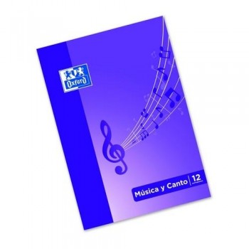 CUADERNO MÚSICA ESPIRAL A4 12H CUADRÍCULA 5X5 + 12H 11 PENTAGRAMAS 2 MM OXFORD