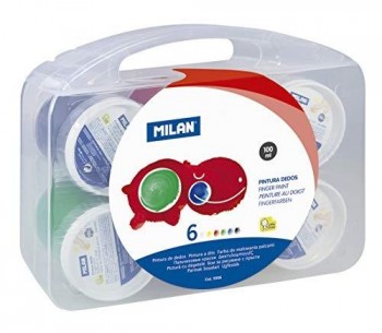 Pintura de dedos estuche 6 frascos 100ml surtidos