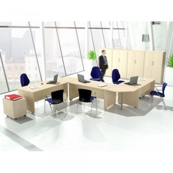 MESA 200X80 CM. ESTRUCTURA HAYA Y TABLERO HAYA SERIE WORK ROCADA