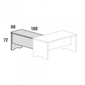 ALA MESA 100X60 CM. ESTRUCTURA ALUMINIO TABLERO GRIS SERIE WORK ROCADA