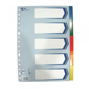 SEPARADOR FOLIO PP 5 POSICIONES 16 TALADROS OFIEXPERTS