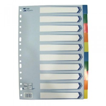 SEPARADOR FOLIO PP 10 POSICIONES 16 TALADROS OFIEXPERTS