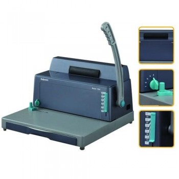 ENCUADERNADORA ESPIRAL METÁLICO MANUAL METAL 100R FELLOWES