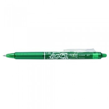 BOLÍGRAFO BORRABLE RETRÁCTIL PUNTA BOLA 0,7 MM. FRIXION CLICKER VERDE PILOT