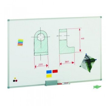PIZARRA BLANCA METÁLICA MARCO ALUMINIO 120X180 CM. FAIBO