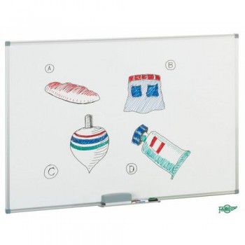 PIZARRA BLANCA MELAMINA MARCO DE ALUMINIO 120X200 CM. FAIBO