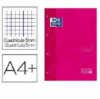 RECAMBIO OXFORD COLOR 1 FUCSIA CUADRO 5x5 MM.