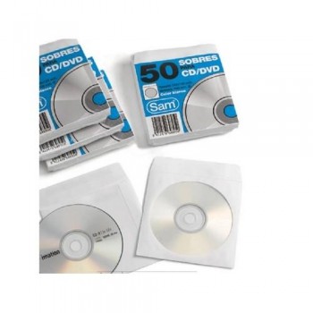 SOBRE BLANCO CD ADHESIVO 125X125 SAM 50U