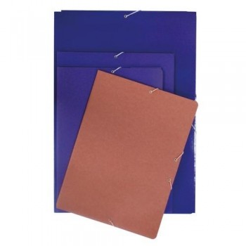 CARPETA GOMAS 4 3 SOLAPAS CARTONCILLO AZUL GRAFOPLAS