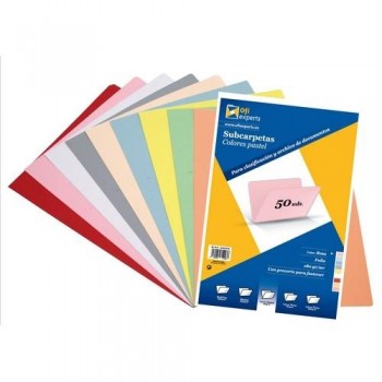 SUBCARPETA FOLIO 180 GR COLOR PASTEL ROSA OFIEXPERTS