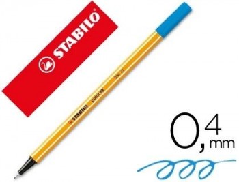 Rotulador punta fina 0,4mm azul ultramarino Stabilo point 88
