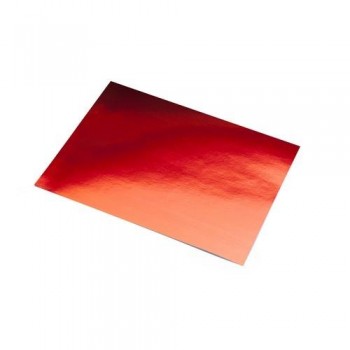 CARTULINA 50X65CM. 225GR. ALUMINIO ROJO SADIPAL