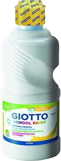 BOTE DE TEMPERA ESCOLAR  GIOTTO DE ALTA CALIDAD LAVABLE 250ML BLANCO