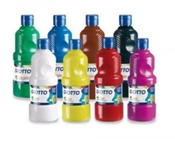 BOTE DE TEMPERA ESCOLAR  GIOTTO DE ALTA CALIDAD LAVABLE 250ML ROJO
