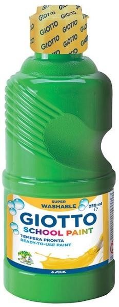 BOTE DE TEMPERA ESCOLAR  GIOTTO DE ALTA CALIDAD LAVABLE 250ML VERDE