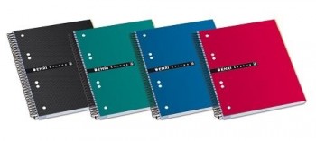 CUADERNO OFICINA MICROPERFORADO TAPA EXTRADURA  A5+ 5x5 160HOJAS ENRI STATUS 70G.