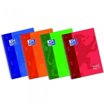 CUADERNO ESPIRAL A5+ 120 HOJAS 90GR. TAPA EXTRADURA COLORES VIVOS OXFORD